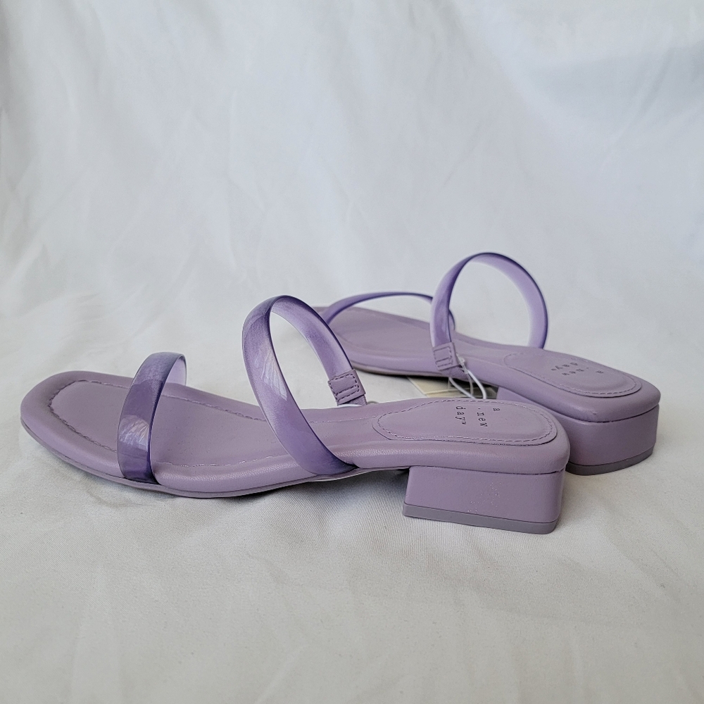 A New Day Annie Block Heel Sandals | 2 Jelly Straps | Lavender - Picture 4 of 8